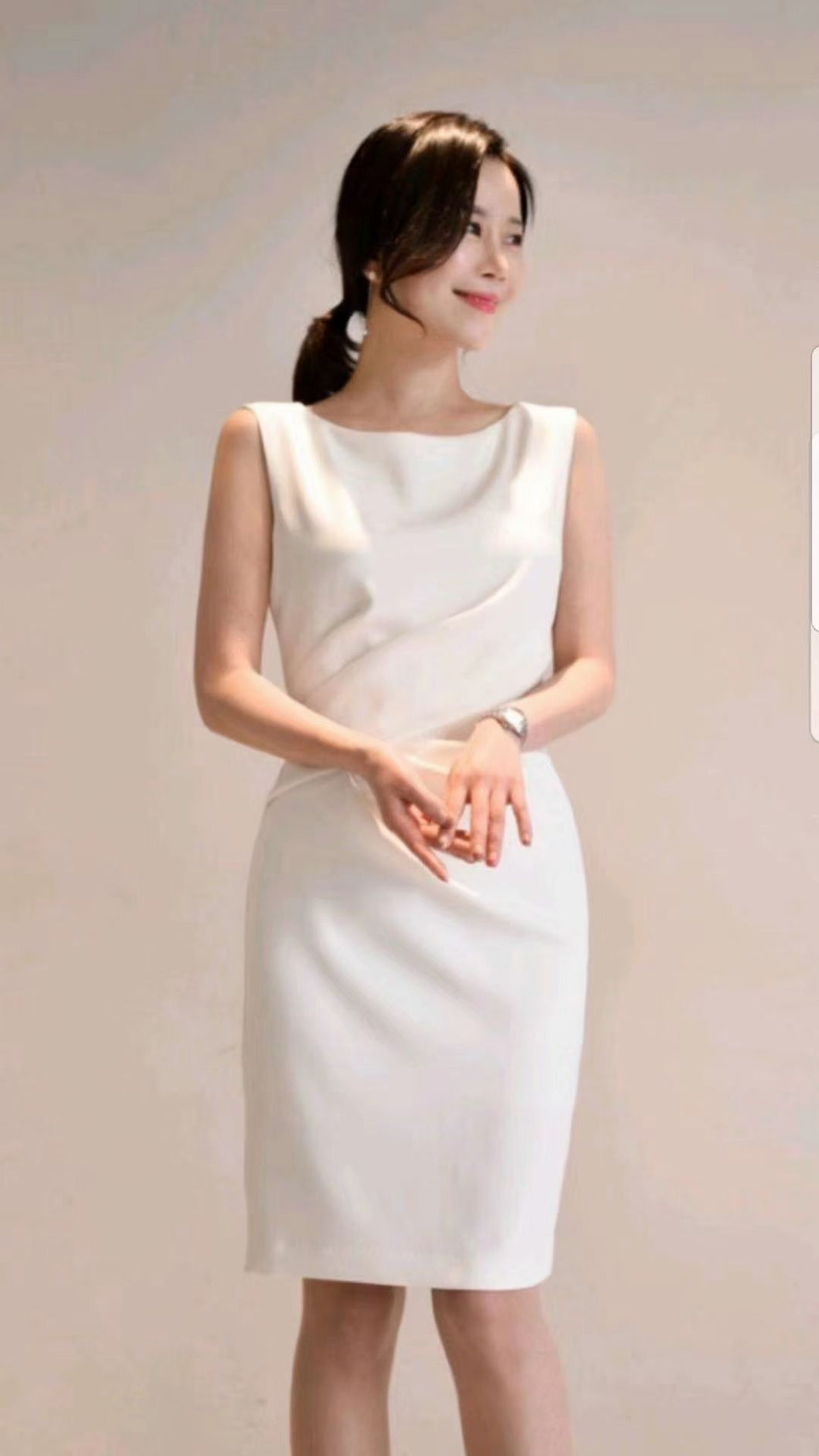 Cross Wrinkle Elegant Dress