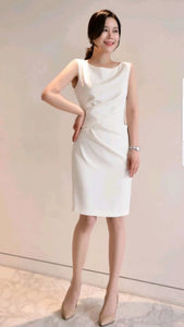 Cross Wrinkle Elegant Dress
