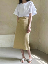 將圖片載入圖庫檢視器 Comfortable Linen Midi Skirt
