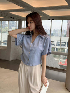 Simple Design Button-Up Top