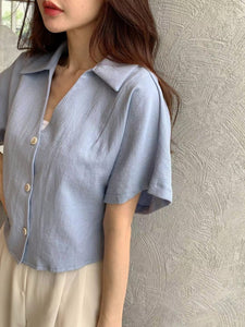Simple Design Button-Up Top