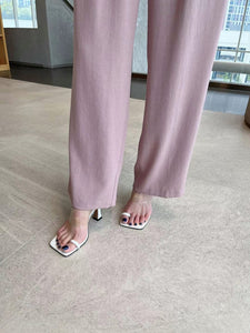 Double Buttons Strapes Pants