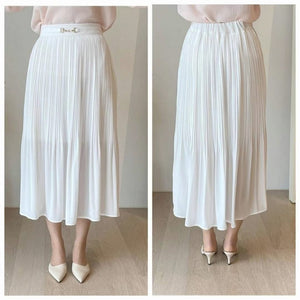 Deleux Gold Chain Pleated Skirt