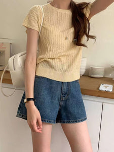 Casual Span Knitted Top