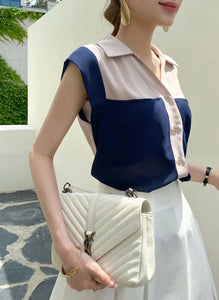 Fashionable Contrast Colors Top