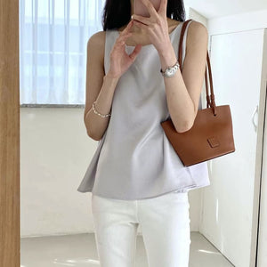 Simple Clear Sleeveless Top