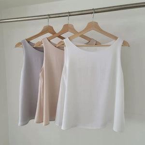 Simple Clear Sleeveless Top