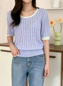 Braid Pattern Knitted Top