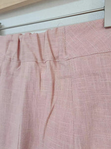 100% Linen Pleated Side Skirt