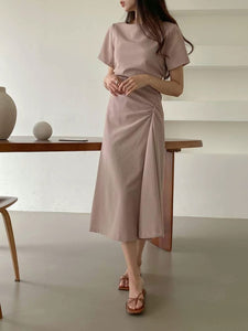 Femme Single-Side Wrinkle Dress