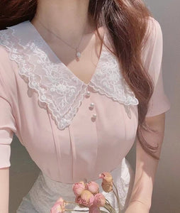 Classic Lace Collar Top