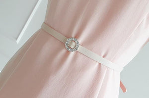 Elegant Dress With Diamond Belt