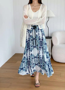 Classic Floral Print Skirt