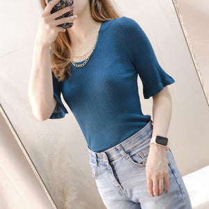Removable Double Chains Knitwear Top