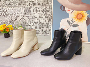 Luxy Cowhide Ankle Boots