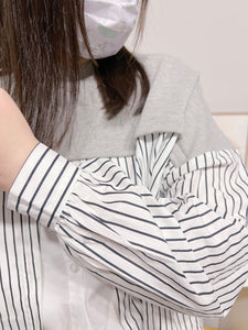 Contrast Fabric Stripe Shirt