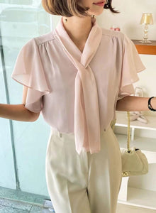 Style Layer Sleeve Tied Top