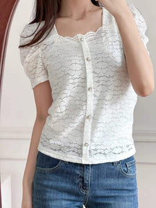 Classic Floral Lace Pattern Top