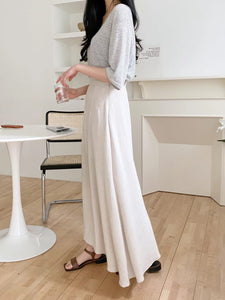 Rayon Linen Maxi Skirt